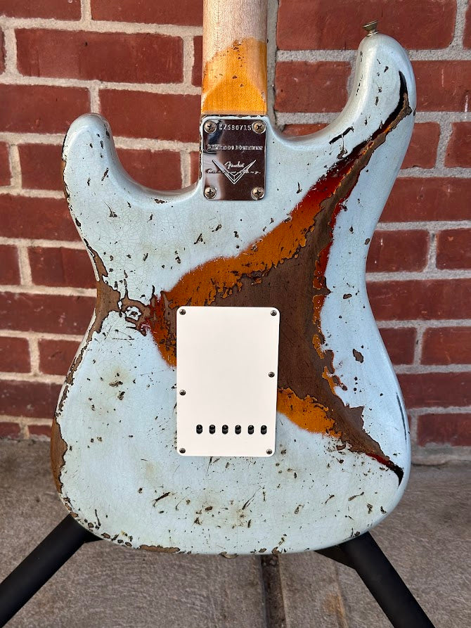 *USED* Fender Custom Shop Limited Edition 59 Stratocaster Super Heavy Relic Sonic Blue/3 Tone Sunburst