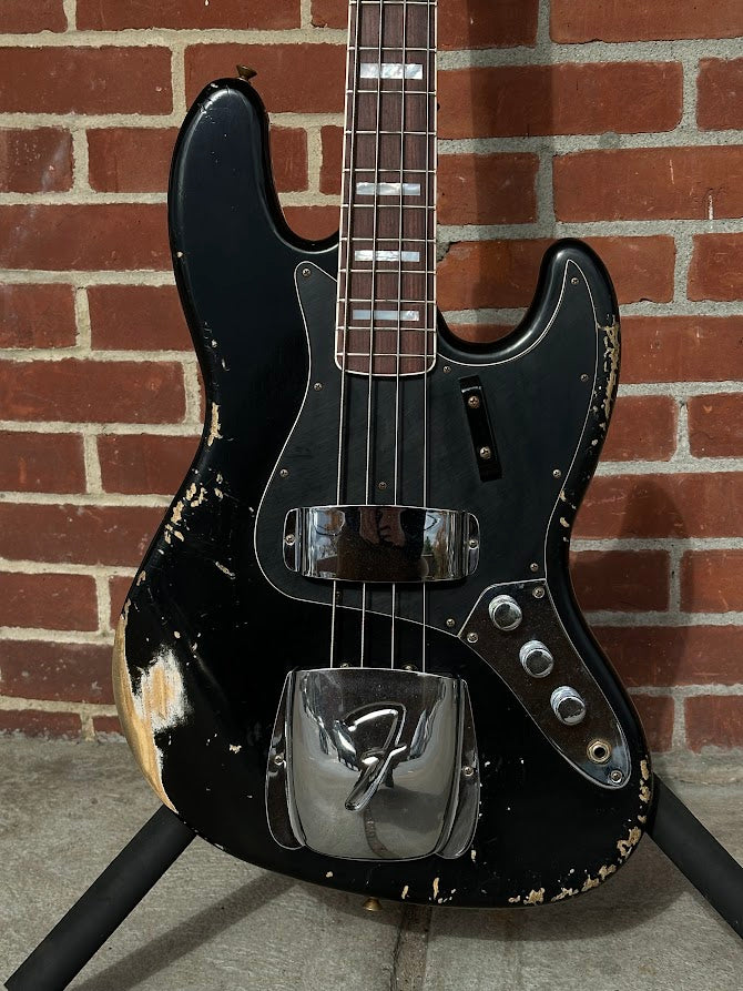 Fender Custom Shop 64 Custom Jazz Bass - Aged Black Heavy Relic