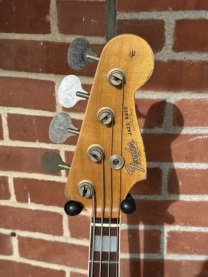 Fender Custom Shop 64 Custom Jazz Bass - Aged Black Heavy Relic