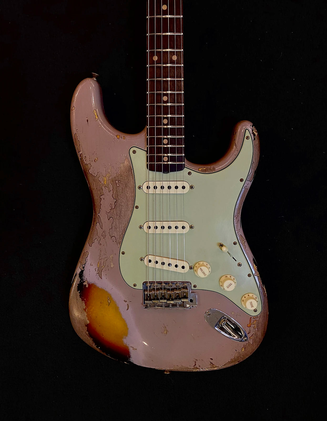 Fender Custom Shop LTD 59 Stratocaster Super Heavy Relic Dirty Aged Shell Pink/Chocolate 3-Color Sunburst