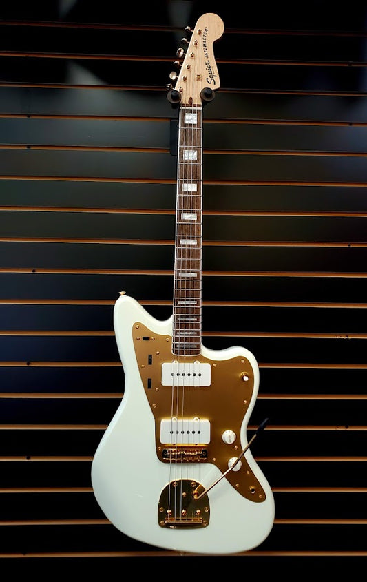 Squier 40th Anniversary Jazzmaster, Gold Edition - Olympic White
